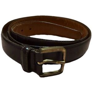 TRAFALGAR Hand Made Brown Leather Cordoba Belt USA Men 38 Classy Timeless Luxury